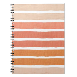 Caderno Espiral Coral Stripes Laranja