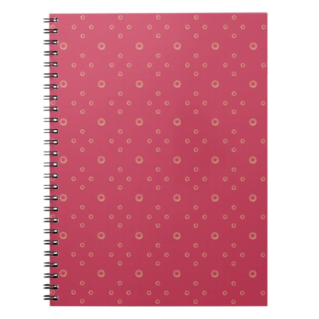 Caderno Espiral Coral | Zínia Dourada Sol (Frente)