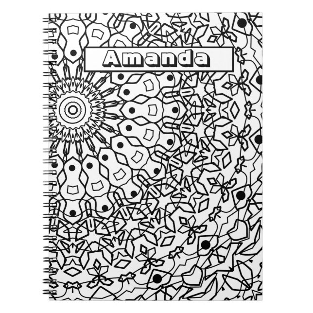 Caderno Espiral Corante, corante personalizado, antistress (Frente)