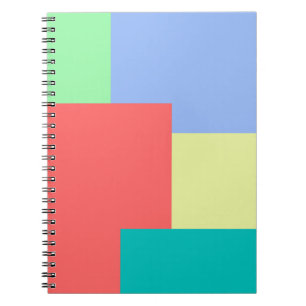 Caderno Espiral Cores Brilhantes do Bloqueio Geométrico Minimalist