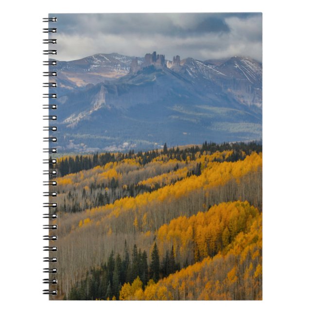 Caderno Espiral Cores de outono em Aspen Groves (Frente)