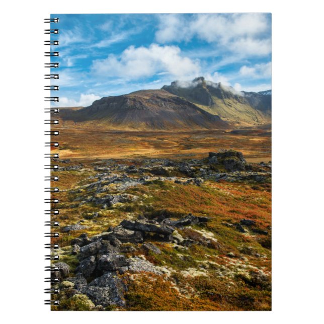 Caderno Espiral Cores de outono na paisagem (Frente)