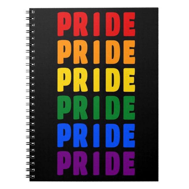 Caderno Espiral Cores do Arco-íris Orgulho LGBT (Frente)