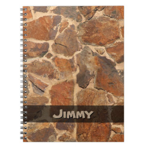 Caderno Espiral Cores mornas do teste padrão dourado de Stonewall