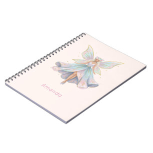 Caderno Espiral Cores Pastéis de Anjo Mágico Fada