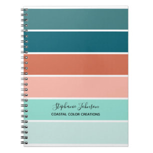 Caderno Espiral Cores Solares Tropicais Frisadas Personalizadas