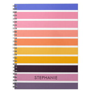 Caderno Espiral Cores Sunset de Praia Separadas Personalizadas