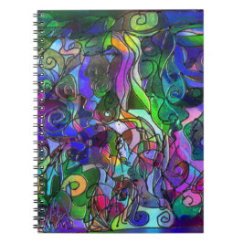 Caderno Espiral Cores Vívidas e Ricas: Como Vidro Pintado