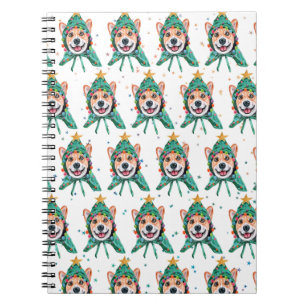 Caderno Espiral Corgi Dog Breed Christmas