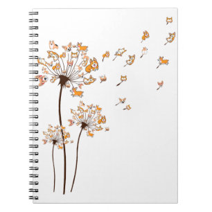 Caderno Espiral Corgi Flower Dandelion Camisa Cão Cachorro