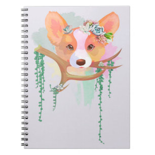 Caderno Espiral Corgi Notebook
