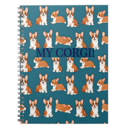 Caderno Espiral Corgi Puppy Notebook Journal