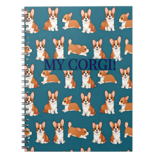 Caderno Espiral Corgi Puppy Notebook Journal