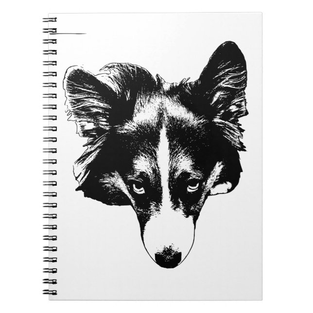 Caderno Espiral corgi tranquilo com inclinação (Frente)
