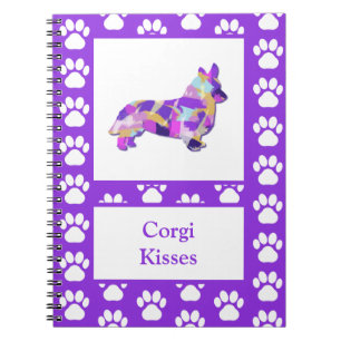 Caderno Espiral Corgi Welsh Kisses Silhouette PurplePY&B