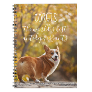 Caderno Espiral Corgis os melhores antidepressivos do mundo