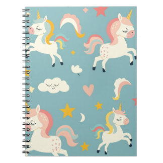 Caderno Espiral Corno de Turquesa Bonito para Crianças