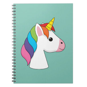 Caderno Espiral Corno Mágico Bonito com Cabelo Colorido