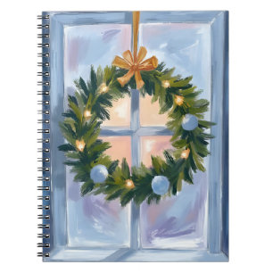 Caderno Espiral Coroa de Férias Dourada Aquarela Férias