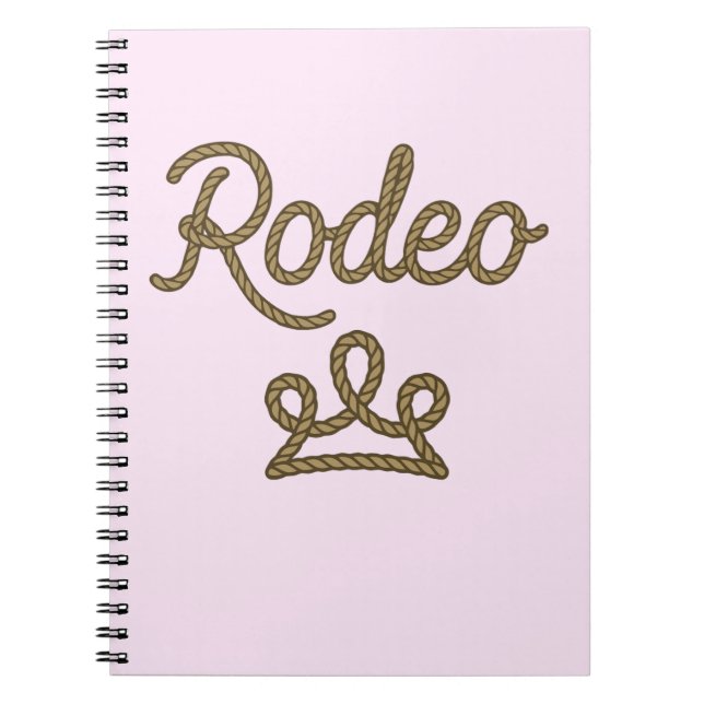 Caderno Espiral Coroa de Tiara Country Western Princesa de Rodeio (Frente)