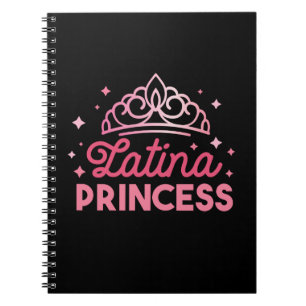 Caderno Espiral Coroa princesa rosa-branca latina
