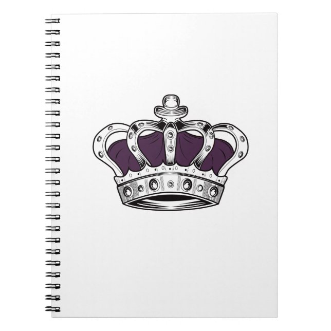 Caderno Espiral Coroa - Roxo (Frente)