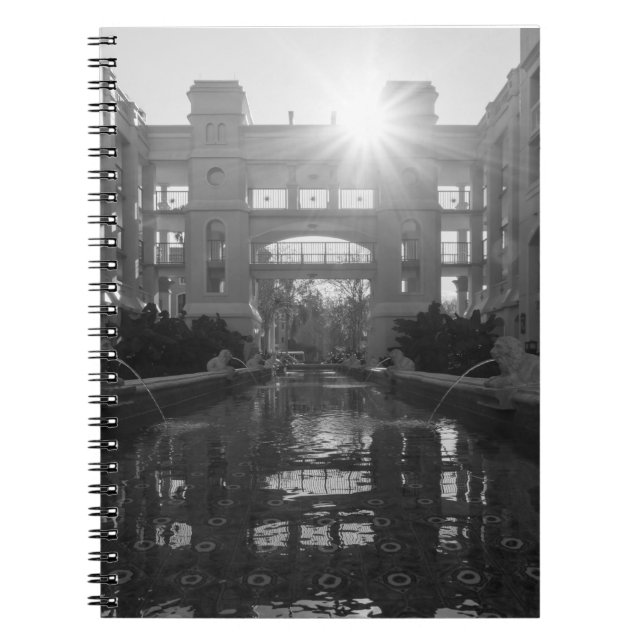Caderno Espiral Coronado Explosão Solar Tons de Cinza (Frente)
