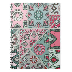 Caderno Espiral Corpo Árabe Indiano Quilt Vintage