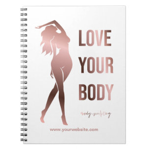 Caderno Espiral Corpo de esculpir o corpo contorcendo a forma de p