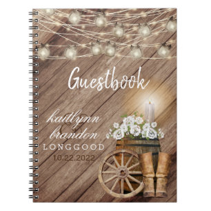 Caderno Espiral Corpo de Madeira Russo e Floral Branco - Livro Con