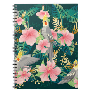 Caderno Espiral Corpo de Papagaio Cockatiel Cute