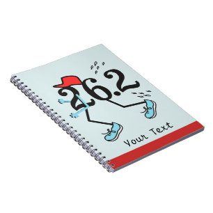 Caderno Espiral Corredor de maratona engraçado 26,2 - presentes