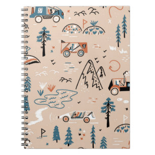 Caderno Espiral Corrida ao largo. Corrente da Floresta Montanha. T