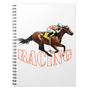 Caderno Espiral Corrida de cavalos