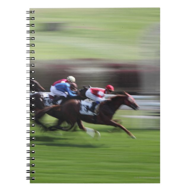 Caderno Espiral Corrida de cavalos (Frente)