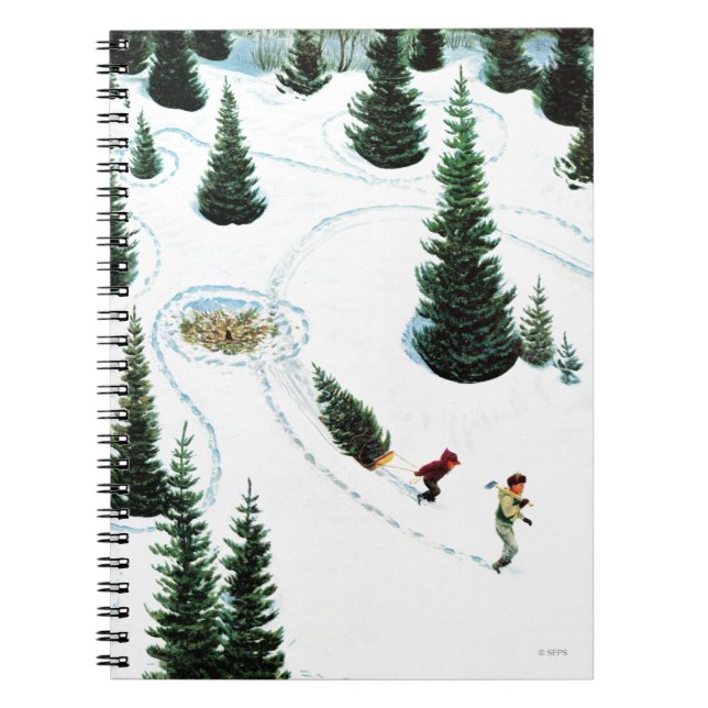 Caderno Espiral Cortando a árvore (Frente)