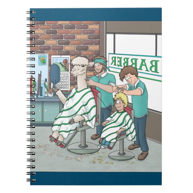 Caderno Espiral Corte de cabelo Alpaca (Frente)