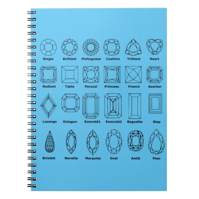 Caderno Espiral Cortes de diamante (Frente)