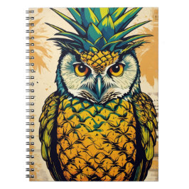 Caderno Espiral Coruja de Abacaxi | Diário de Anotações