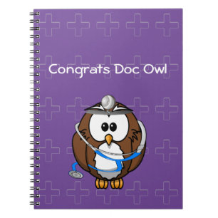 Caderno Espiral coruja de doc de paginação