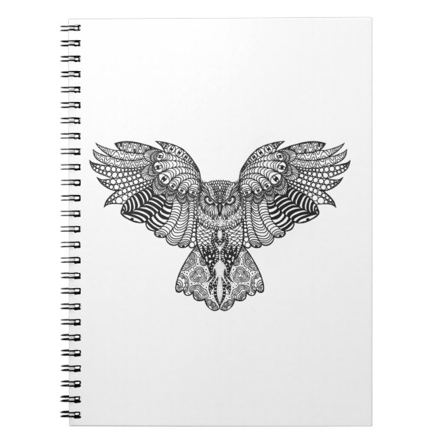 Caderno Espiral Coruja de Eagle inspirada (Frente)