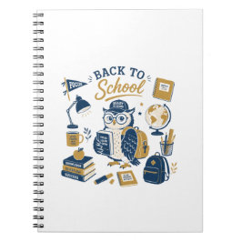 Caderno Espiral Coruja de Volta às Aulas do Ensino Médio