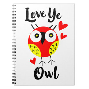 Caderno Espiral coruja do amor
