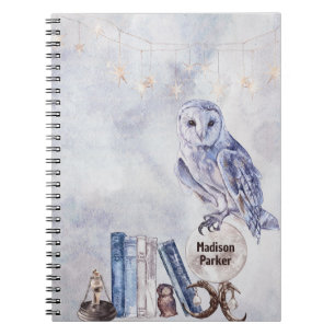 Caderno Espiral Coruja e Livros