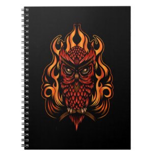 Caderno Espiral Coruja-Fogo