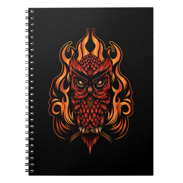Caderno Espiral Coruja-Fogo (Frente)