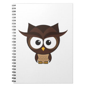 Caderno Espiral Coruja-marrom