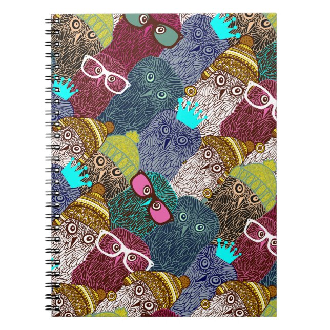 Caderno Espiral Coruja na coroa (Frente)