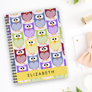 Caderno Espiral Corujas Bonitas, Padrões De Coruja, Corujas Colori