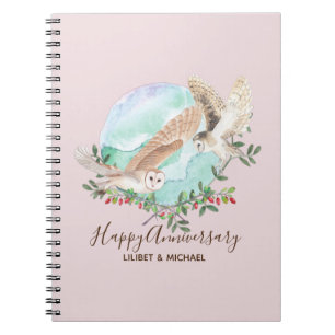 Caderno Espiral Corujas Personalizadas
